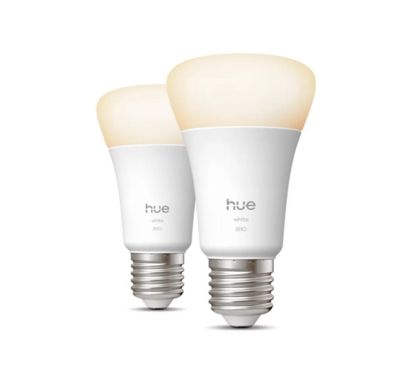Philips Hue W 810 A60 2P EU | E27 | 7 W | Warm white to cool white light | Bluetooth, Zigbee