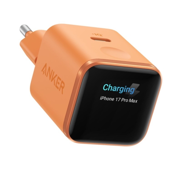 Anker 24 pin USB-C | Nano Charger 45W, Smart Display, Orange