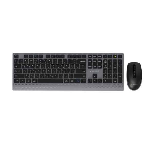 Gembird KBS-WPS-02-CYRL | Keyboard and Mouse Set | Wireless | Cyrillic | Bluetooth | Black