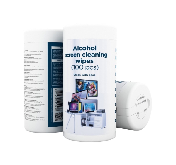 Gembird | Alcohol Screen Cleaning Wipes (100 pcs) | CK-AWW100-01 | Screen cleaning wipes
