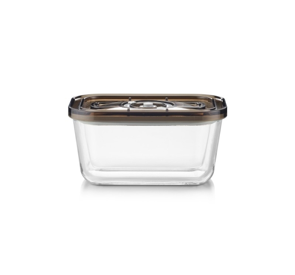 Caso Glass Vacuum Container with Plastic Lid | VacuBoxx Eco M | Transparent
