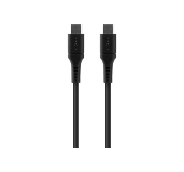 Fixed | Liquid Silicone Cable USB-C/USB-C, 2m, 60W | FIXDLS-CC2-BK