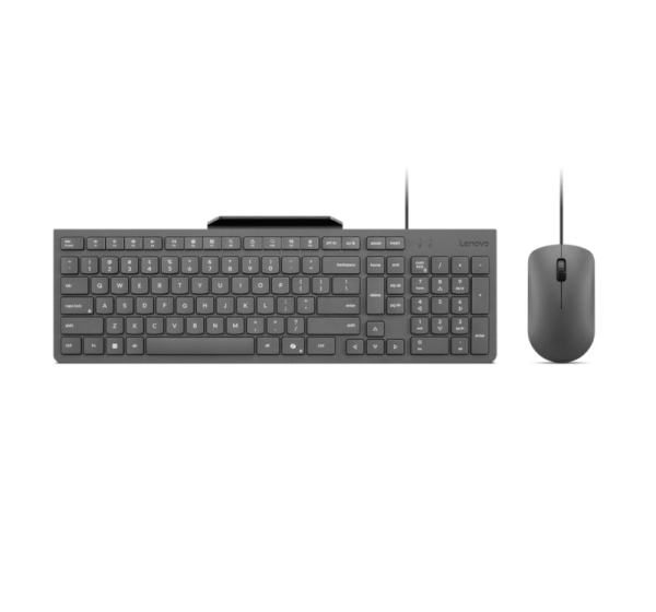 Lenovo 310 USB-A Wired Combo US English Keyboard and Mouse Set Wired Mouse included
