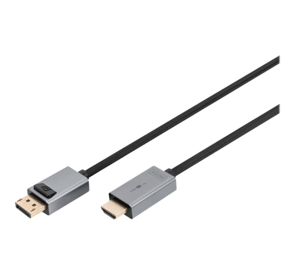 Digitus 4K DisplayPort Adapter Cable, DP - HDMI Type A | DB-340202-018-S | 1.8 m