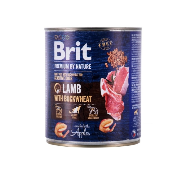BRIT Premium by Nature Lamb with Buckwheat - Wet dog food - 800 g