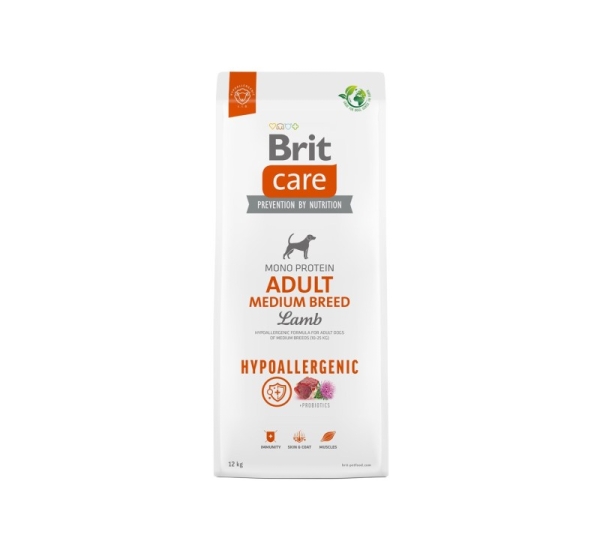 BRIT Care Hypoallergenic Adult Medium Breed Lamb - dry dog food - 12 kg