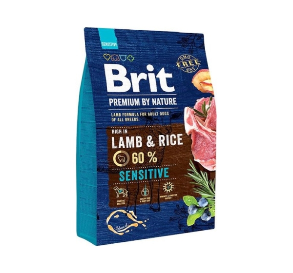 BRIT Premium by Nature Sensitive Lamb with rice - dry dog food - 3 kg