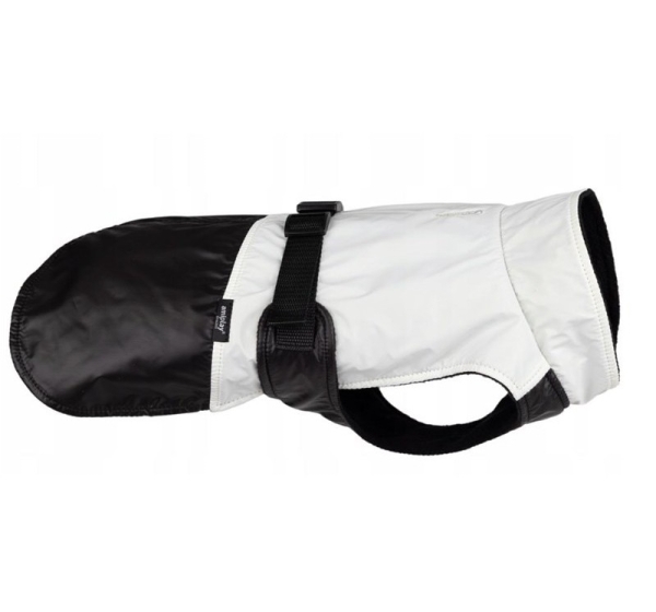 JACKET FOR DOGS FLUO BLACK. WHITE 50