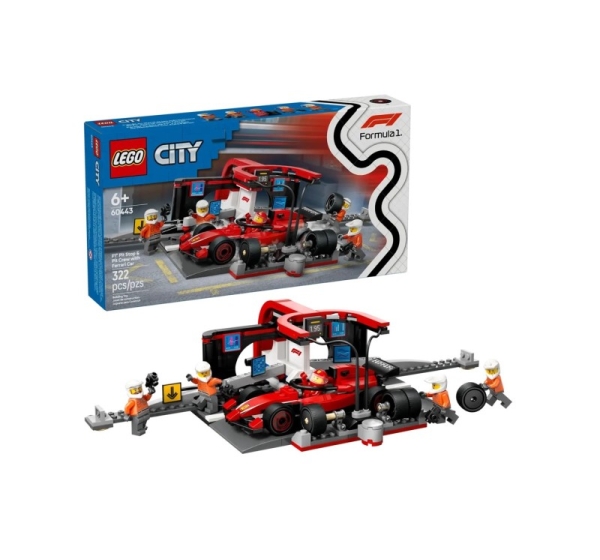 LEGO CITY 60443 F1 - Pit Stop & Pit Crew with Ferrari Car