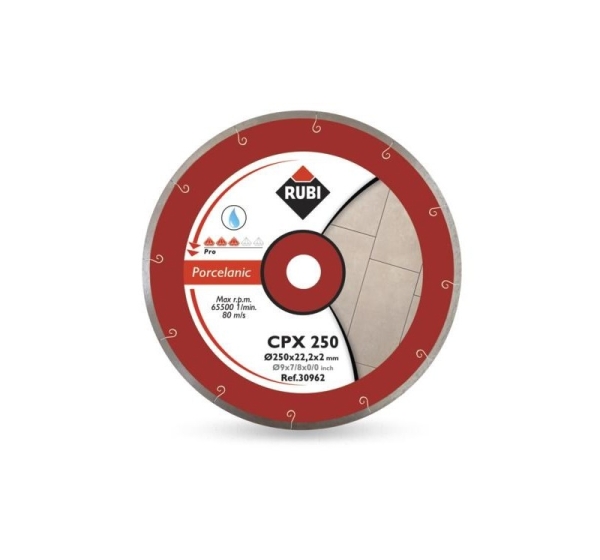 RUBI CPX DIAMOND BLADE 250 x 25,4mm PRO FOR PORCELAIN STONEWARE