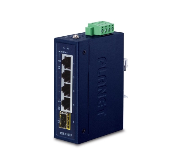 PLANET IGS-510TF network switch Unmanaged Gigabit Ethernet (10/100/1000) Blue
