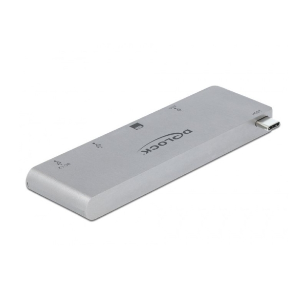 3 Port Hub und 2 Slot Card Reader für MacBook mit PD 3.0 und einschiebbarem USB Type-C™ Anschluss