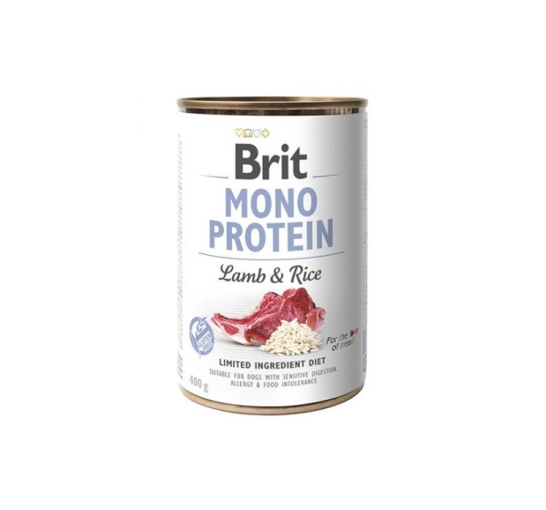 BRIT MONO PROTEIN Wet dog food Lamb with rice 400 g
