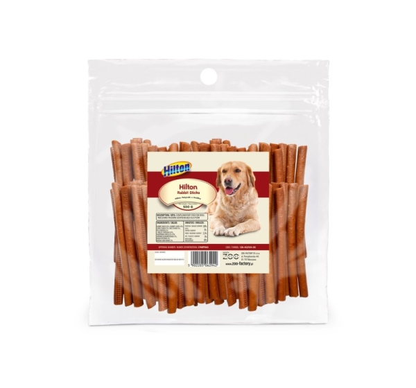HILTON Soft Rabbit Sticks - dog treat - 500g