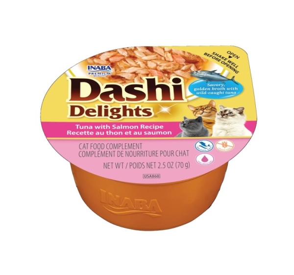 INABA Dashi Delights Tuna with salmon recipe - wet cat food - 70g