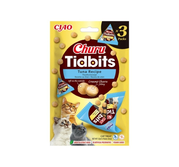 INABA Churu Tidbits Tuna - cat treats - 3x12g
