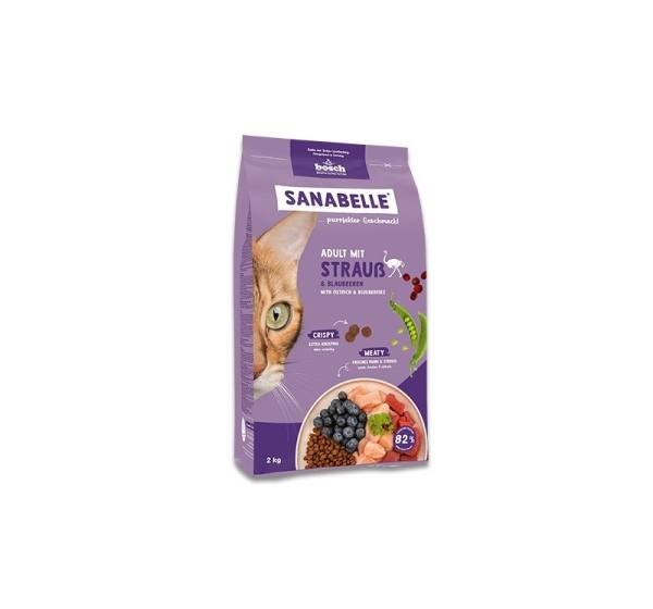 BOSCH Sanabelle Adult Ostrich & Blueberries - dry cat food - 2kg