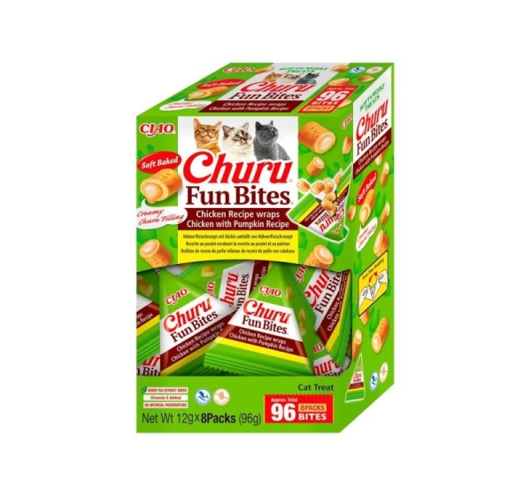 INABA Churu Fun Bites Chicken and pumpkin - cat treats - 8x12g