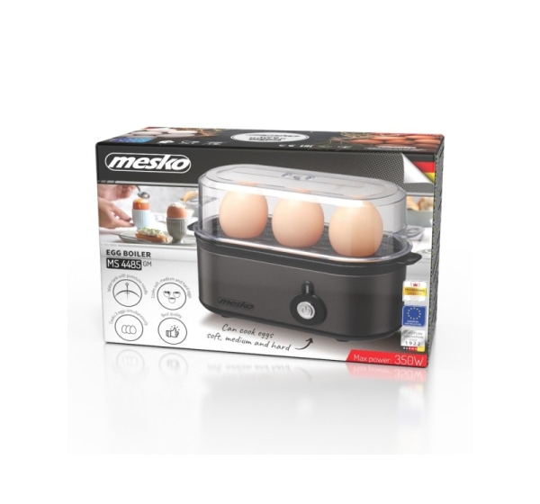 Egg Cooker MESKO MS 4485GM Dark Grey 3 Eggs 210W