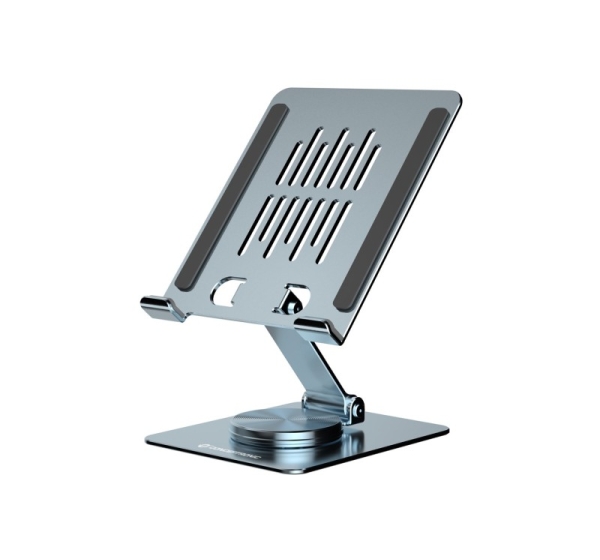 Conceptronic THANA09G Foldable Swivel Tablet Stand, 360° Rotating Base, Adjustable Height