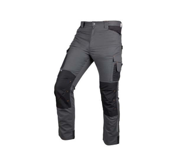 Spodnie robocze Mix&Match, Canvas, wzmocnienia z Cordury, szaro-czarne, rozmiar L