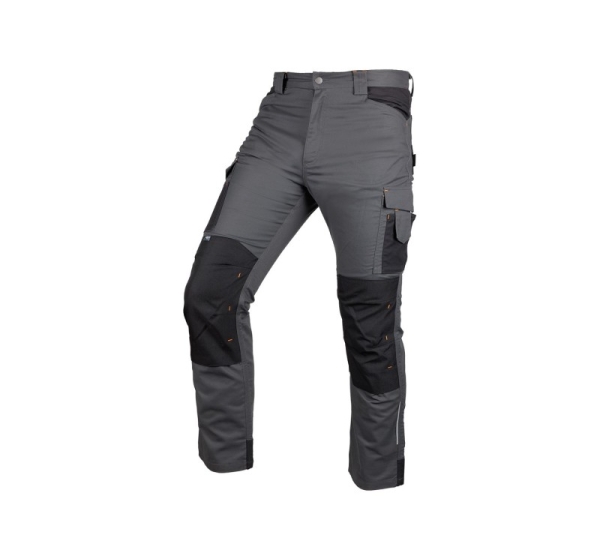 Spodnie robocze Mix&Match, Canvas, wzmocnienia z Cordury, szaro-czarne, rozmiar S