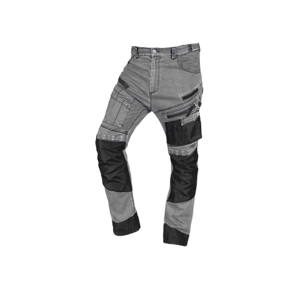 Spodnie robocze DENIM, wzmocnienia Oxford, szare, rozmiar L