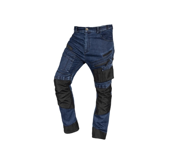 Spodnie robocze DENIM, wzmocnienia Oxford, granatowe, rozmiar M