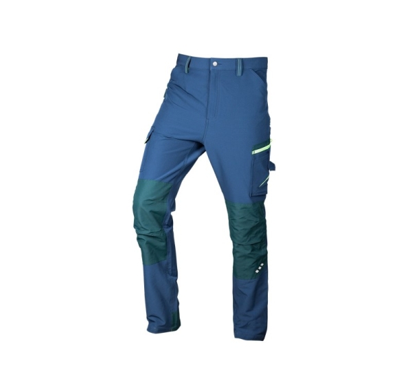 Spodnie robocze Mix&Match, 4 way stretch, granatowo-zielone, rozmiar S