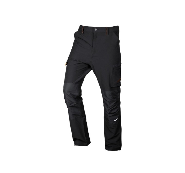 Spodnie robocze Mix&Match, 4 way stretch, czarno-pomarańczowe, rozmiar S