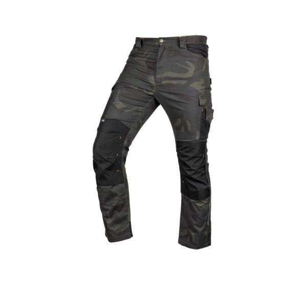 Spodnie robocze Mix&Match, Canvas, wzmocnienia z Cordury, zielone moro, rozmiar XXL