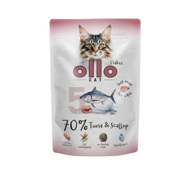 OLLO Cat No. 5 Tuna and scallop - wet cat food - 85g