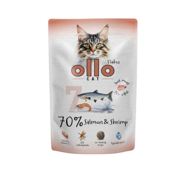 OLLO Cat No. 7 Salmon and shrimp - wet cat food - 85g