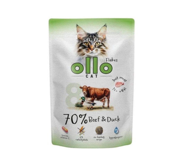OLLO Cat No. 8 Beef and duck - wet cat food - 85g