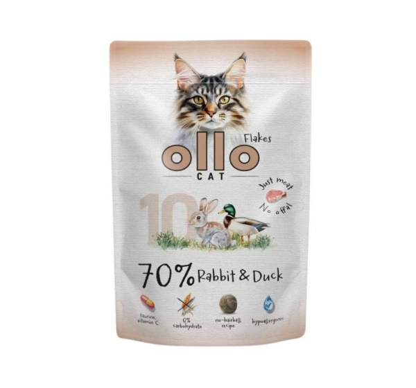 OLLO Cat No. 10 Rabbit and duck - wet cat food - 85g