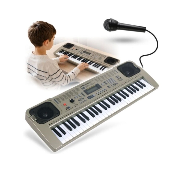 MQ 807 USB KEYBOARD elektroniczny edukacyjny szary