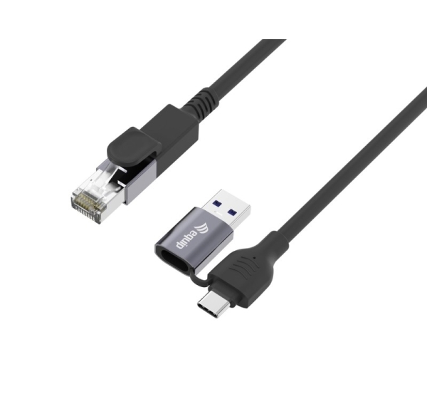 Equip 2 in 1 USB-C + A to RJ45 Gigabit Ethernet Cable, 5.0m