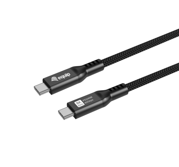 Equip USB 4 C to C Cable, 2m, PD240W, 8K/60Hz, 80Gbps, Black