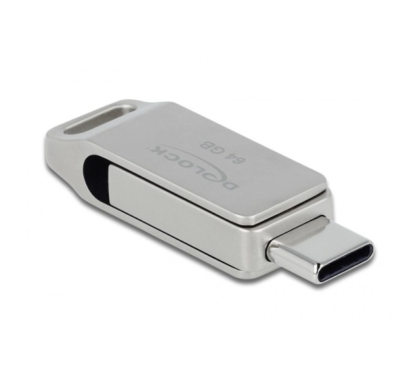DeLOCK USB 5 Gbps USB-C + Type-A Memory Stick 64 GB - Metal Housing