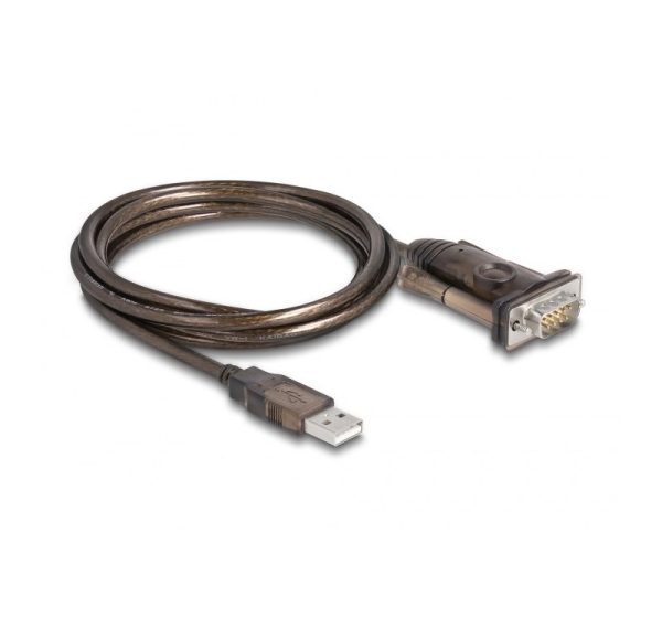 DeLOCK Adapter USB 2.0 Type-A to 1 x Serial RS-232 D-Sub 9 pin male with screws 1.5 m