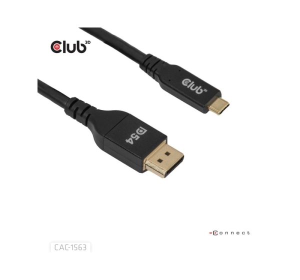 CLUB3D CAC-1563 video cable adapter 2 m USB Type-C DisplayPort Black