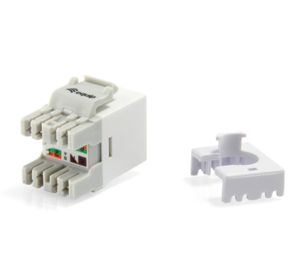Equip Cat.6 Unshielded Keystone Jack LSA, Slim Type, White