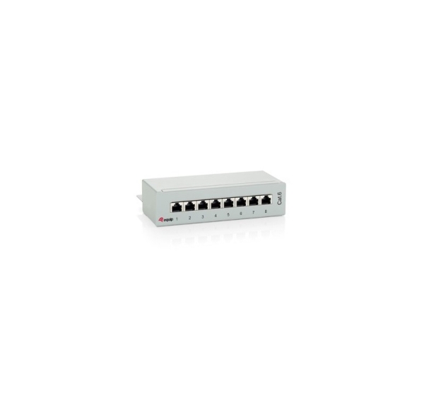 Equip 8 Ports Cat.6 Desktop Patch Panel, Light Grey