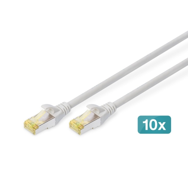 Digitus CAT 6A S/FTP patch cable, 10 pieces
