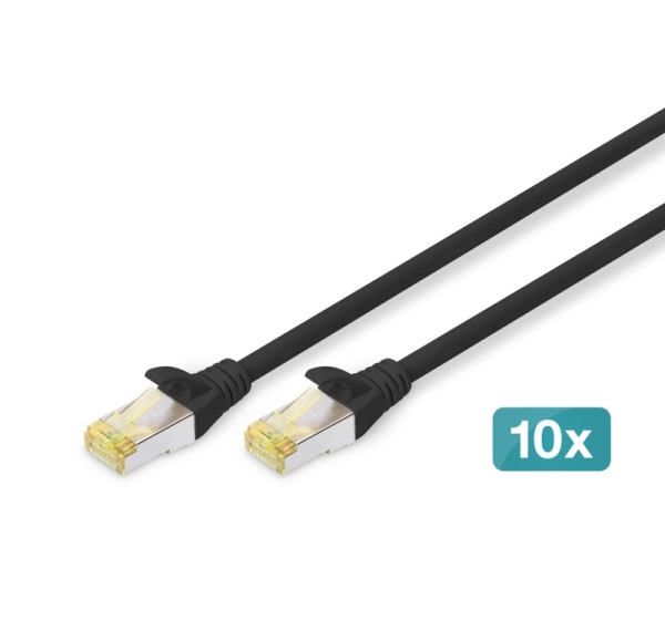 Digitus CAT 6A S/FTP patch cable, 10 pieces