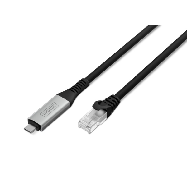 Digitus USB-C - RJ45 Ethernet cable, 1Gbit/s, 15m