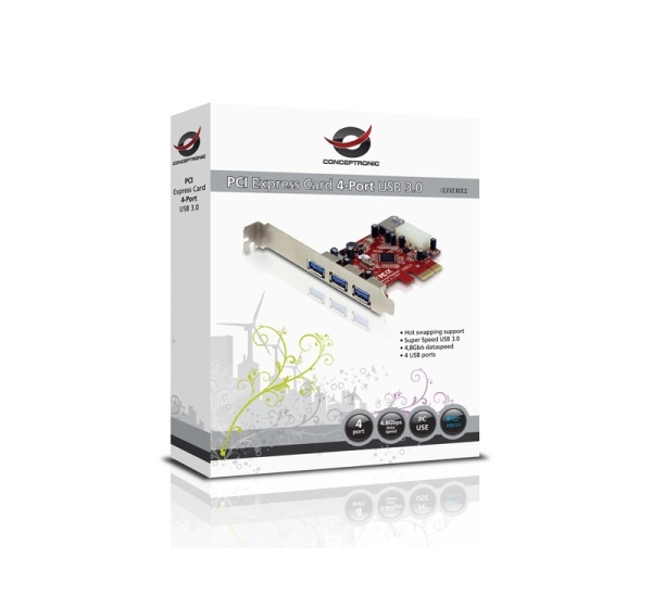 Conceptronic PCI Express Card 4-Port USB 3.0