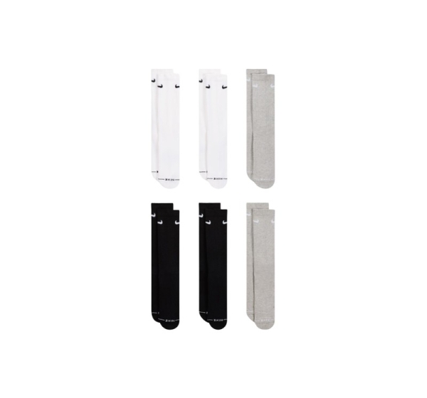 Skarpety Nike Everyday Elevated 6 par białe, czarne, szare HQ8021 903 35-37,5