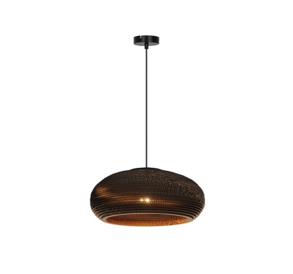 PENDANT LIGHT PAPER E27 BROWN/BLACK