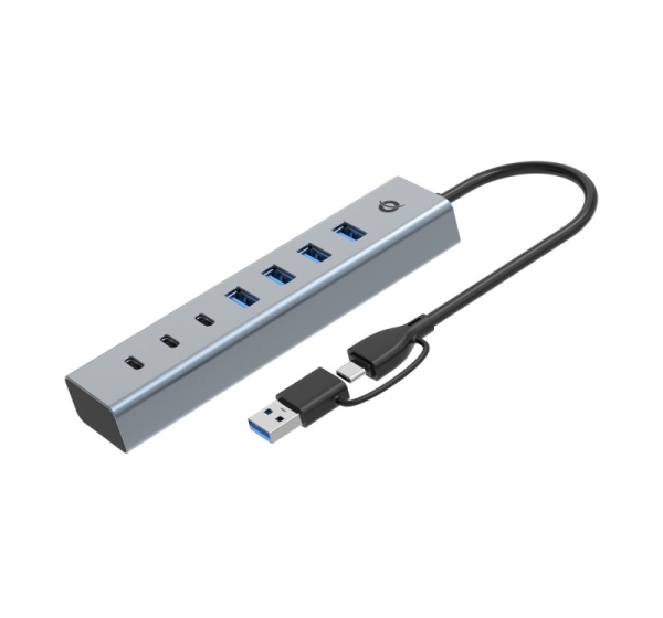 Conceptronic HUBBIES20G 7-Port USB 3.0 Hub, 5Gbps, USB-C x 3, USB-A x 4